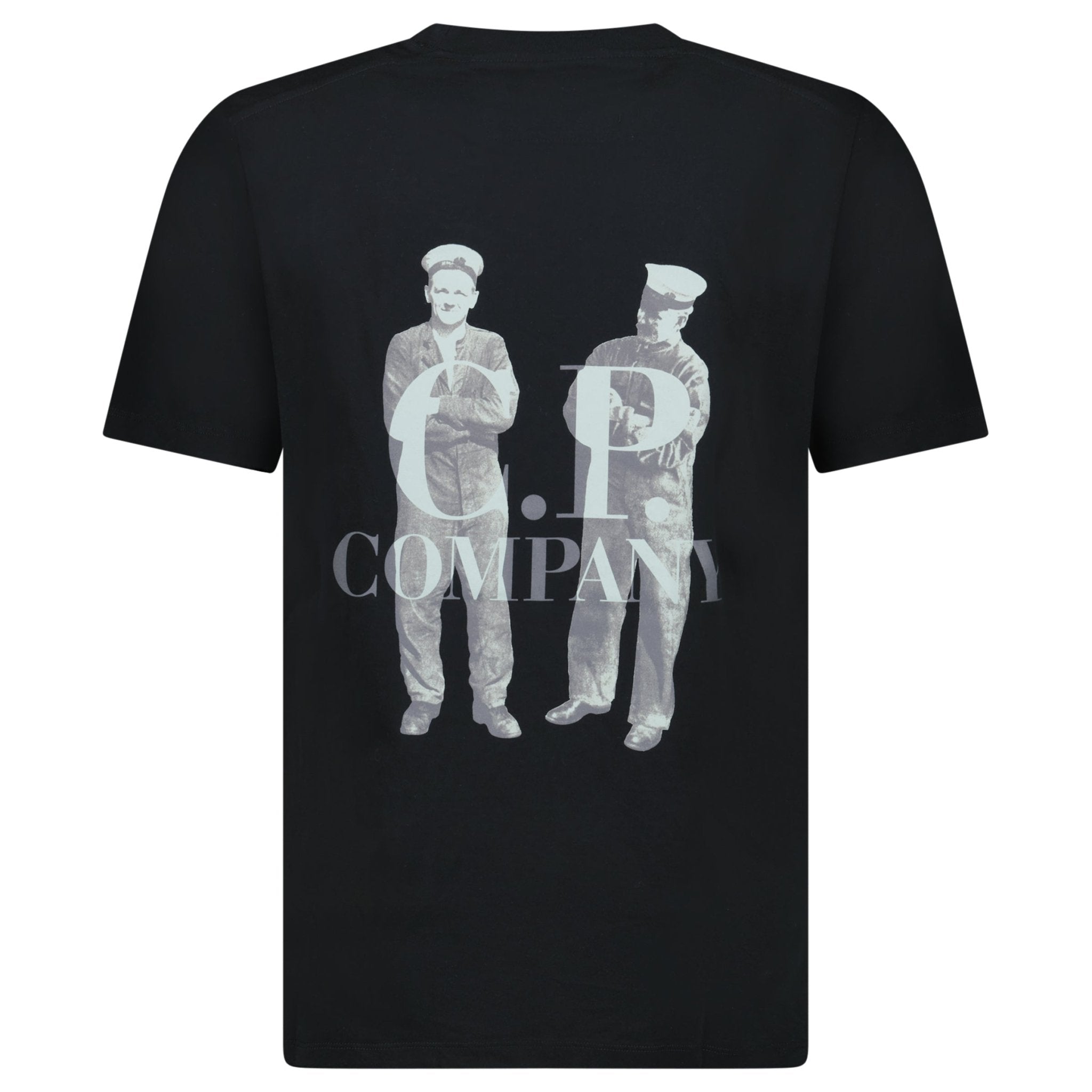 CP Company British Sailor Logo 30/1 T-Shirt in Black