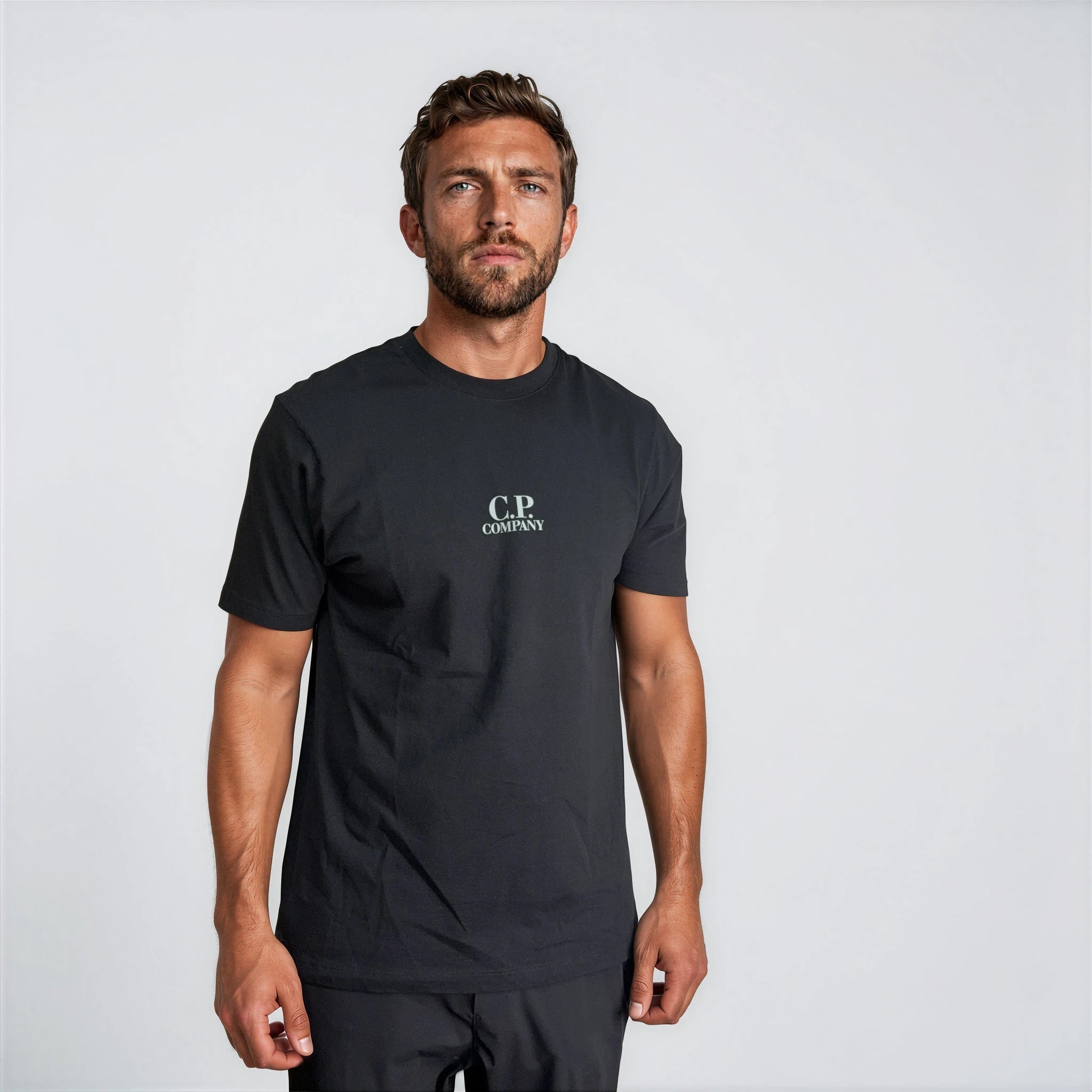 CP Company British Sailor Logo 30/1 T-Shirt in Black