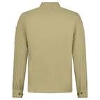 CP Company Broken Linen/Cotton Overshirt in Sage Green