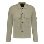CP Company Button Up Lens Overshirt Light Khaki