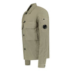 CP Company Button Up Lens Overshirt Light Khaki
