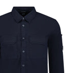 CP Company Button Up Lens Overshirt Navy