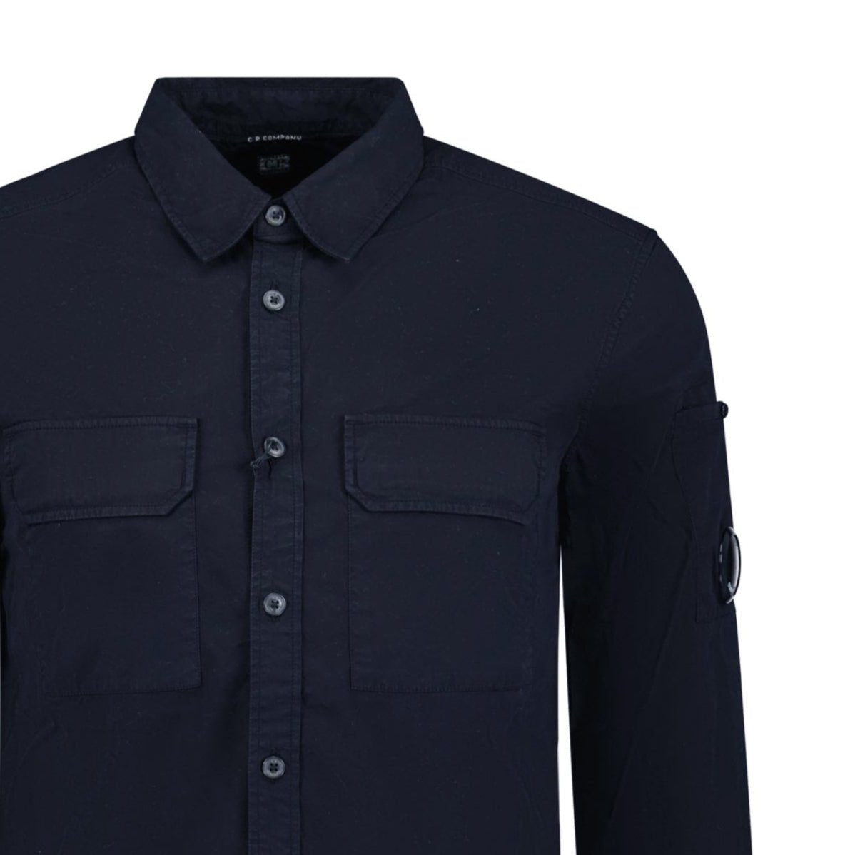 CP Company Button Up Lens Overshirt Navy