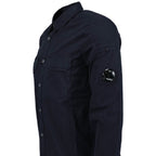 CP Company Button Up Lens Overshirt Navy