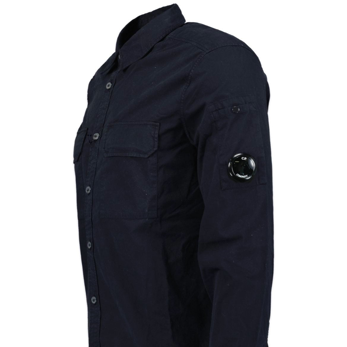 CP Company Button Up Lens Overshirt Navy