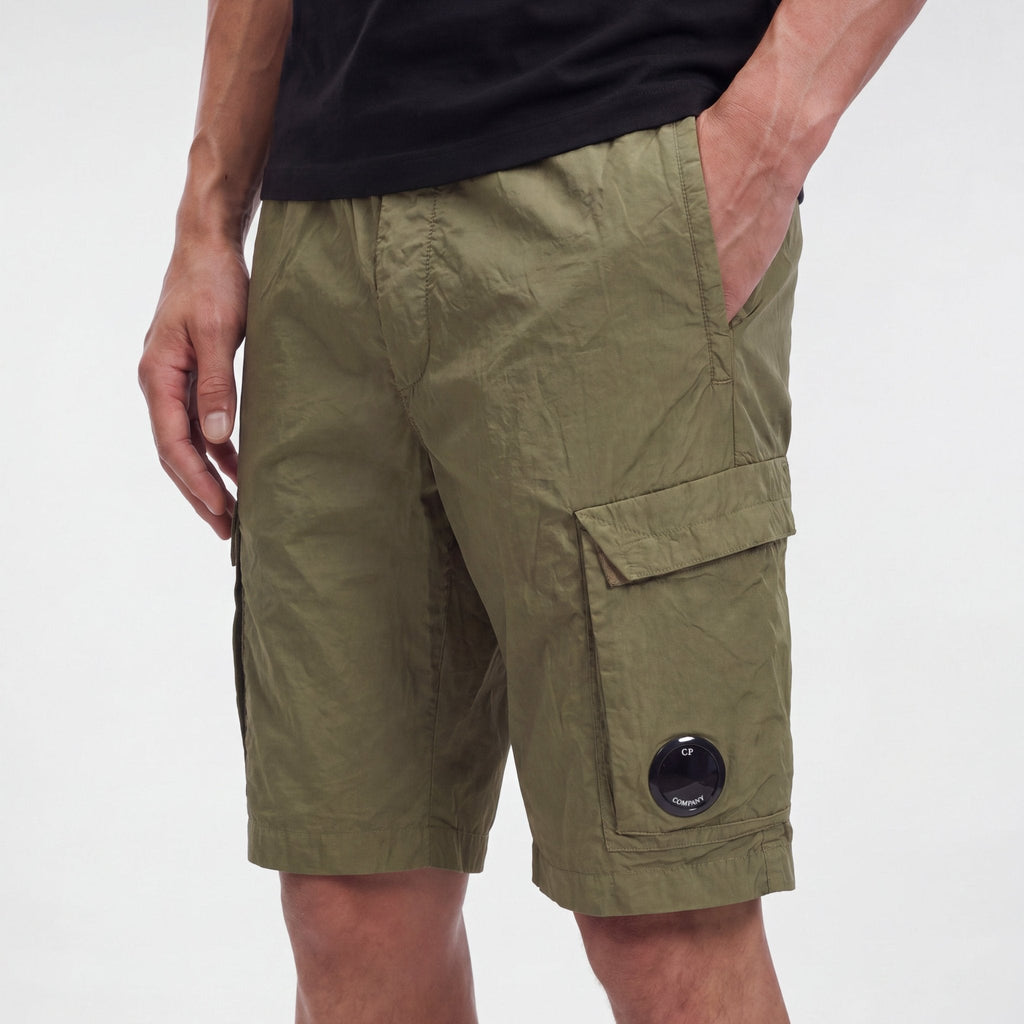 CP Company Chrome-R Cargo Shorts in Military Green
