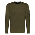 CP Company Cotton Arm Lens Knit Sweatshirt Khaki