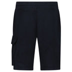 CP Company Cotton Diagonal Fleece Cargo Sweat Shorts in Navy Blue
