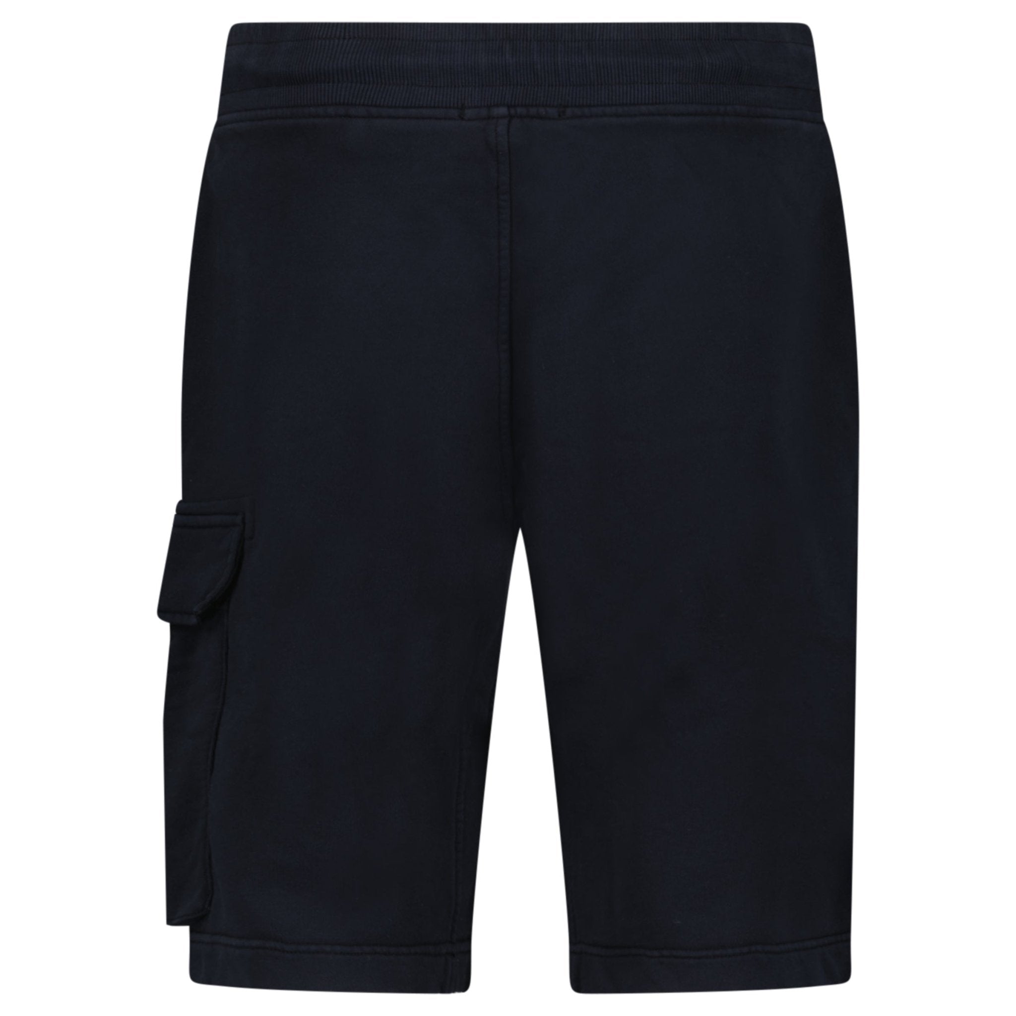 CP Company Cotton Diagonal Fleece Cargo Sweat Shorts in Navy Blue