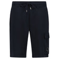 CP Company Cotton Diagonal Fleece Cargo Sweat Shorts in Navy Blue