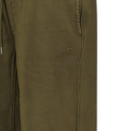 CP Company Cotton Diagonal Fleece Logo Bermudas in Ivy Green