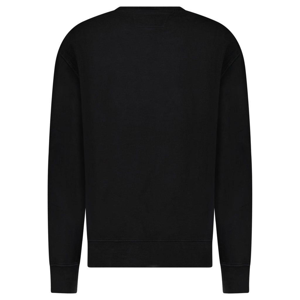CP Company Brushed and Emerized Diagonal Fleece Crewneck Sweatshirt Black