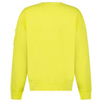 CP Company Brushed and Emerized Diagonal Fleece Crewneck Sweatshirt in Green Sheen