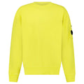 CP Company Brushed and Emerized Diagonal Fleece Crewneck Sweatshirt in Green Sheen