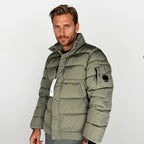 CP Company Chrome-R Down Jacket in Gunmetal Grey