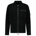 CP Company Corduroy Lens Zipped Overshirt in Black