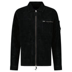 CP Company Corduroy Lens Zipped Overshirt in Black