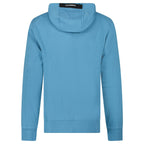 CP Company Diagonal Raised Fleece Hooded Lens Sweatshirt in Aegean Blue