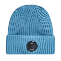 CP Company Lens Extra Fine Merino Wool Beanie in Blue