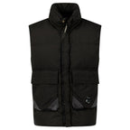 CP Company Lens Garment Dyed ECO-Chrome R Gilet in Black