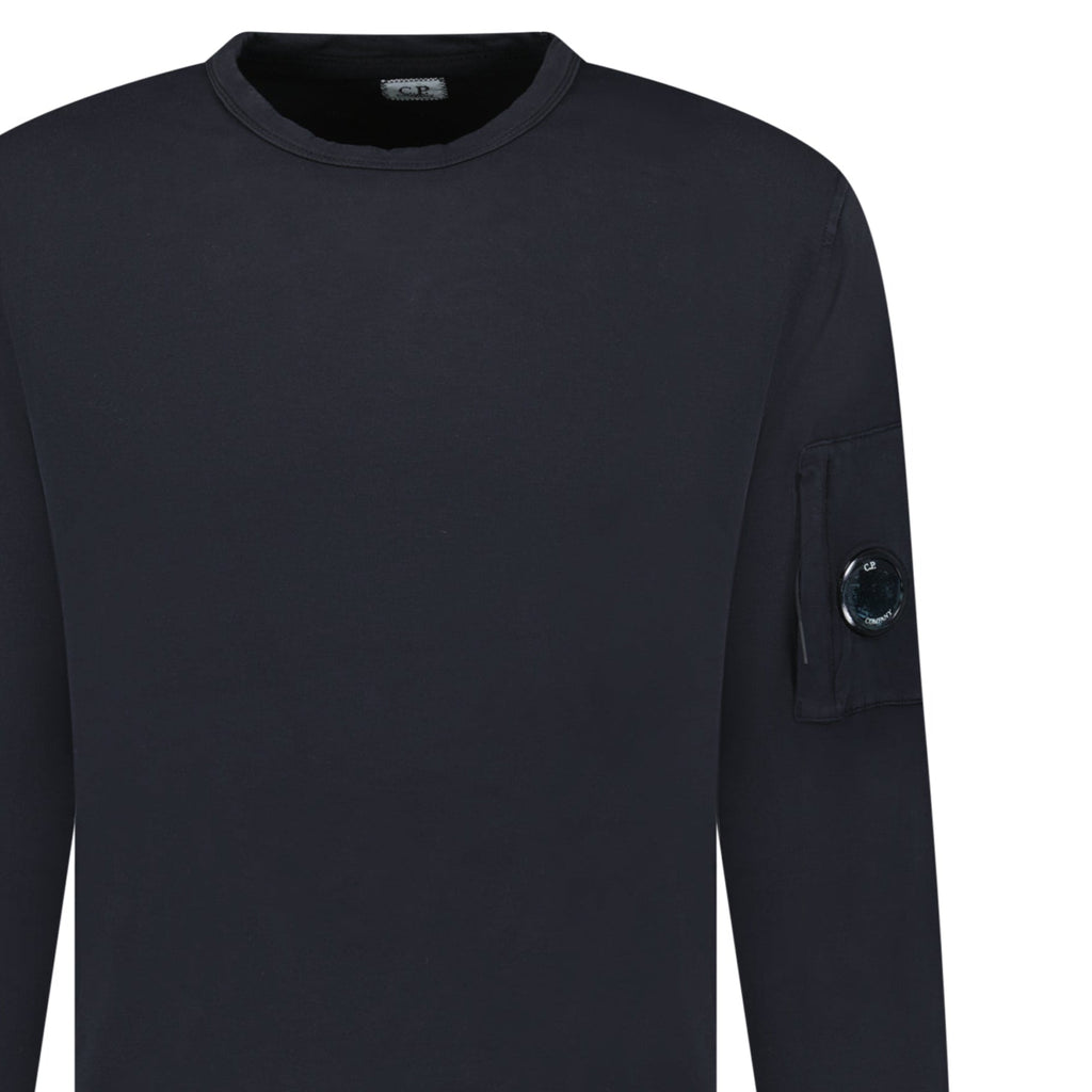 CP Company Lens Light Fleece Crewneck Sweatshirt Black