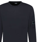 CP Company Lens Light Fleece Crewneck Sweatshirt Black
