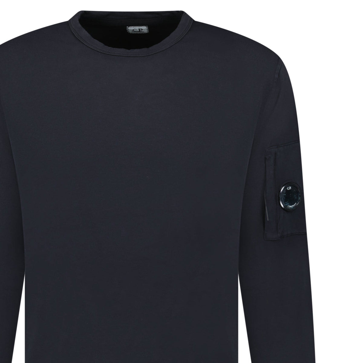 CP Company Lens Light Fleece Crewneck Sweatshirt Black