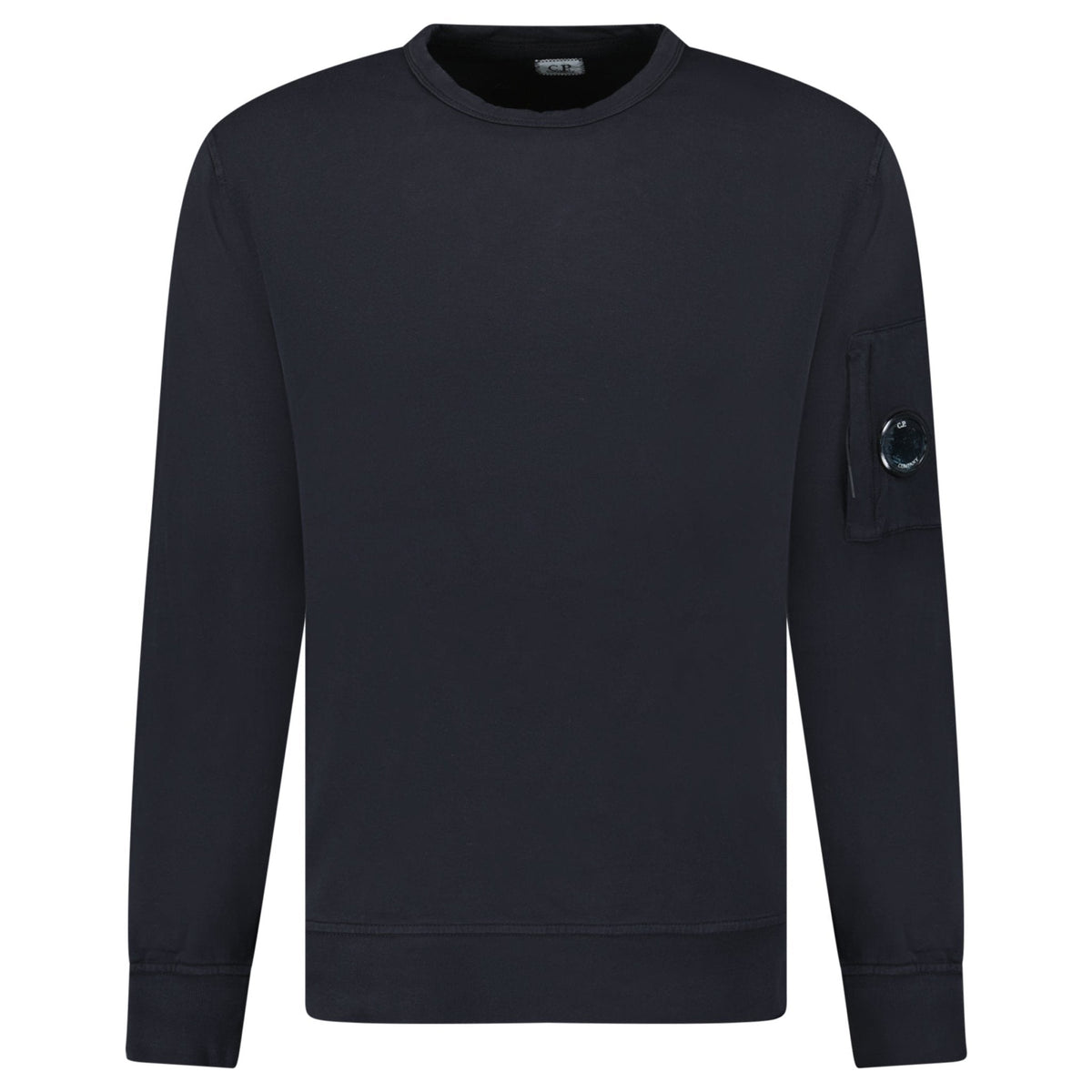 CP Company Lens Light Fleece Crewneck Sweatshirt Black
