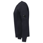CP Company Lens Light Fleece Crewneck Sweatshirt Black