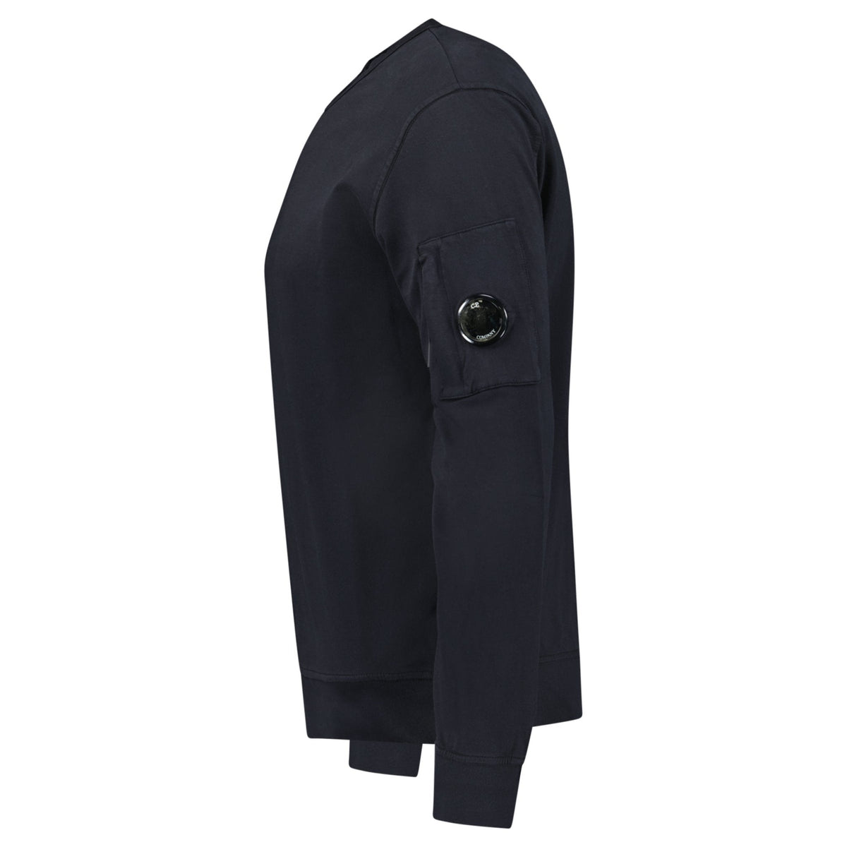 CP Company Lens Light Fleece Crewneck Sweatshirt Black