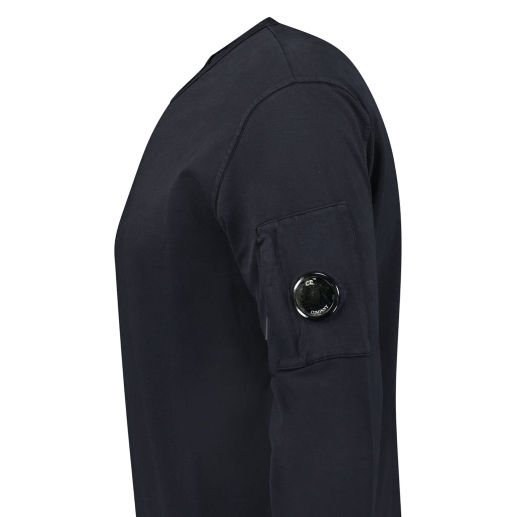 CP Company Lens Light Fleece Crewneck Sweatshirt Black