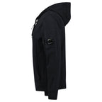 CP Company Light Fleece Lens Zip Hoodie Black