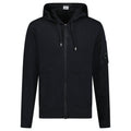 CP Company Light Fleece Lens Zip Hoodie Black