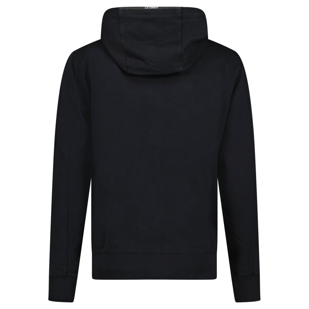 CP Company Light Fleece Lens Zip Hoodie Black