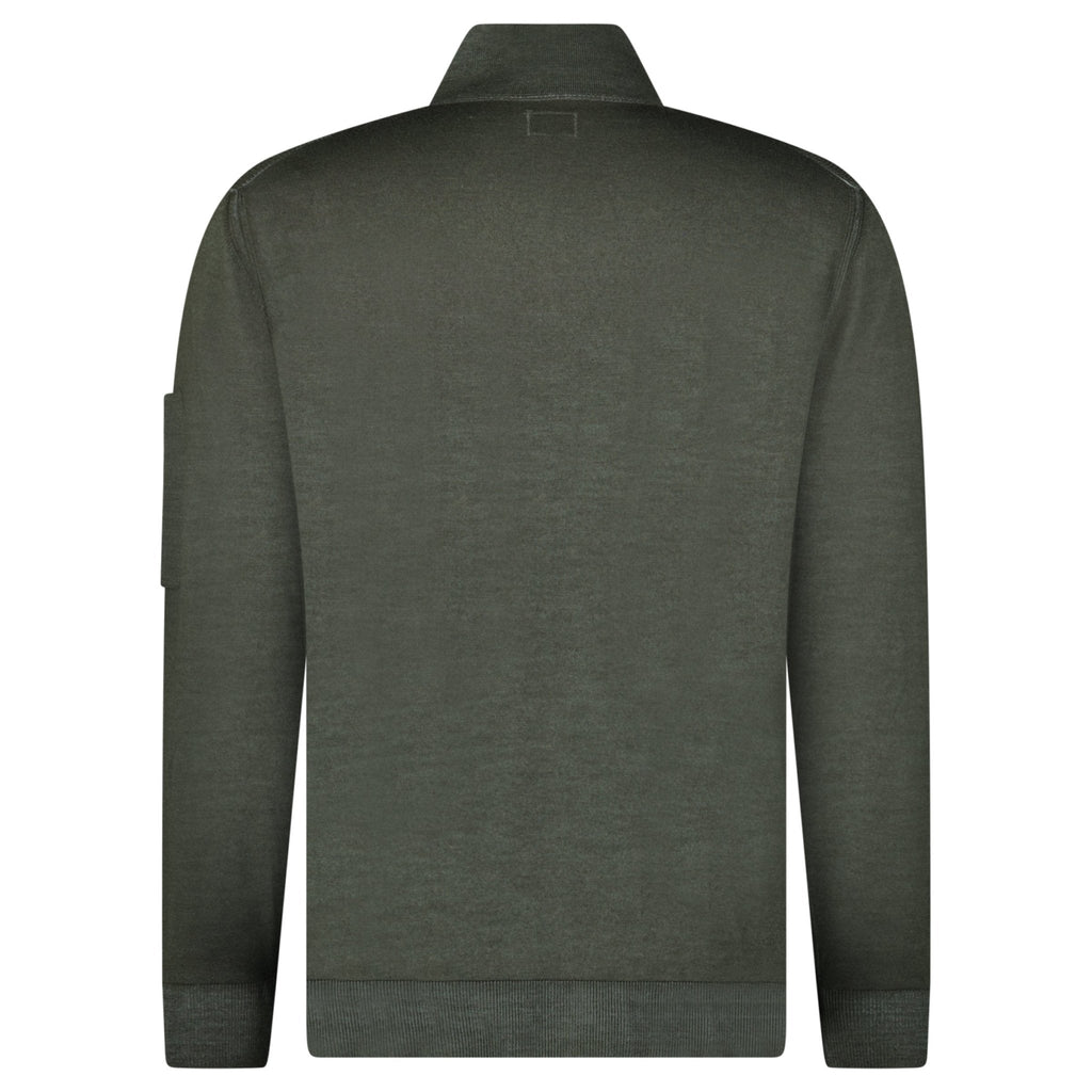 CP Company Merino Half-Zip Knitwear in Dark Shadow