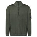 CP Company Merino Half-Zip Knitwear in Dark Shadow