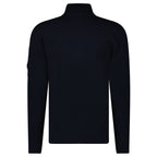 CP Company Re-Wool Half Lens Zip Sweater Navy