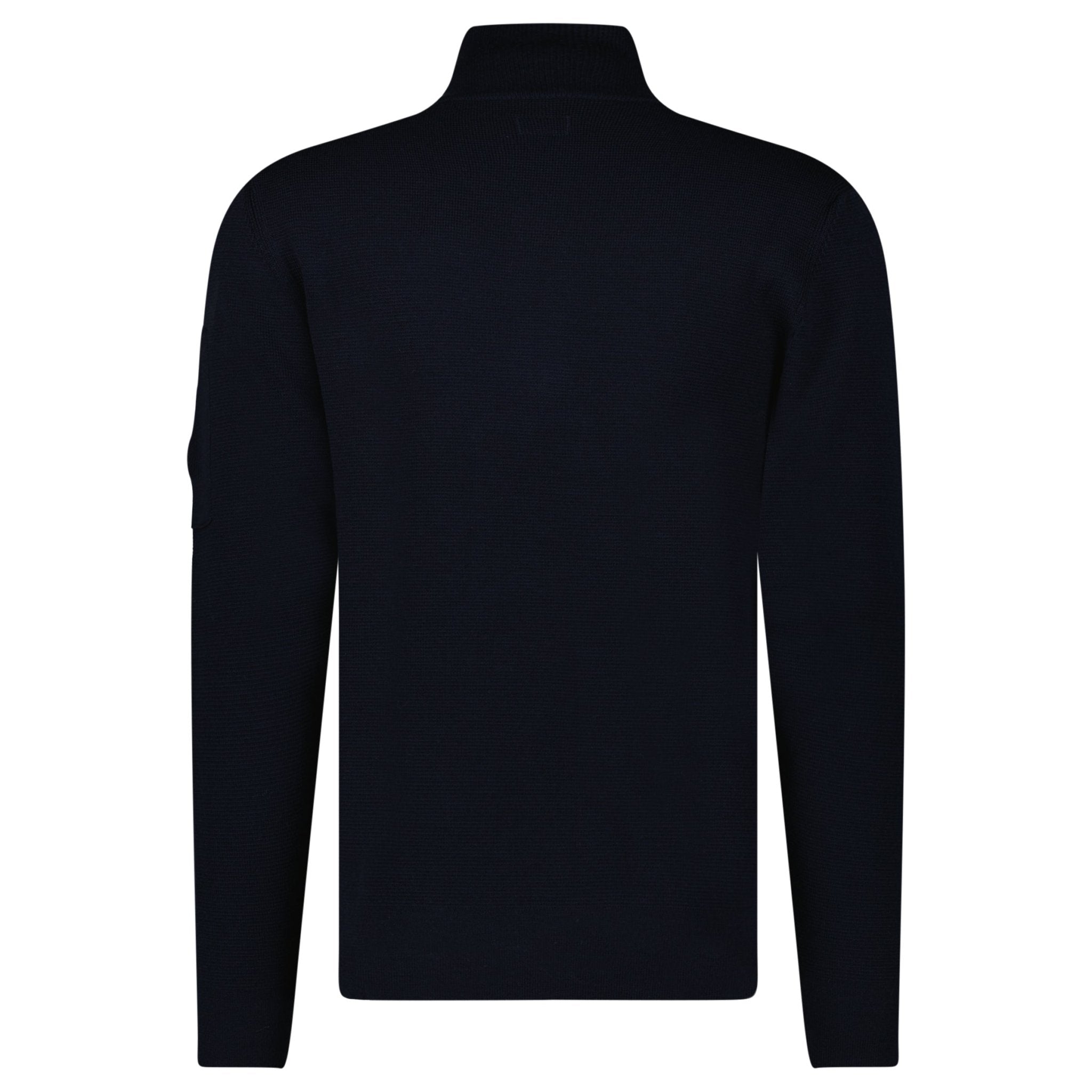 CP Company Re-Wool Half Lens Zip Sweater Navy