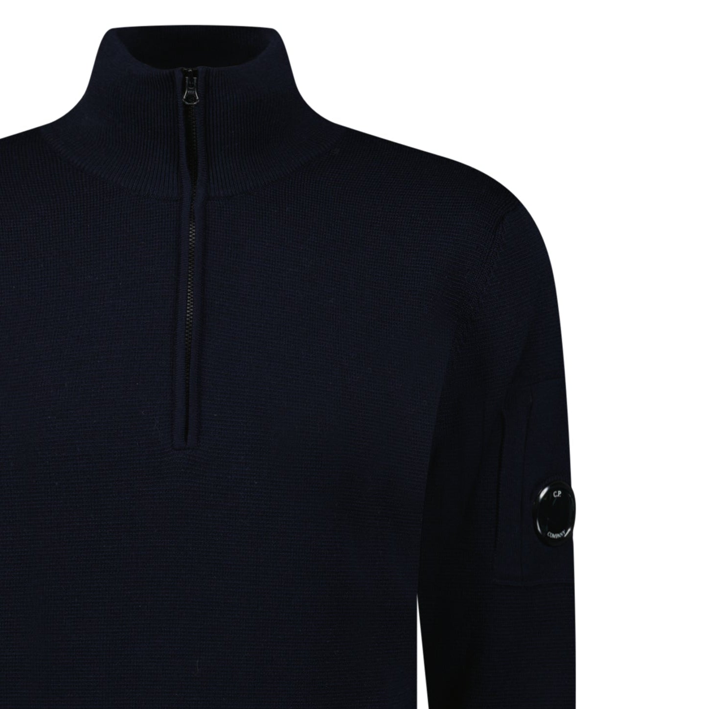 CP Company Re-Wool Half Lens Zip Sweater Navy