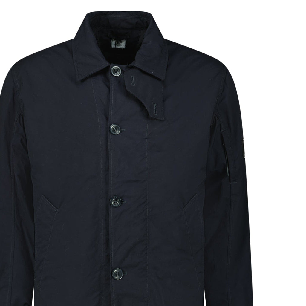 CP Company Twill Fishtail Padded Coat in Navy