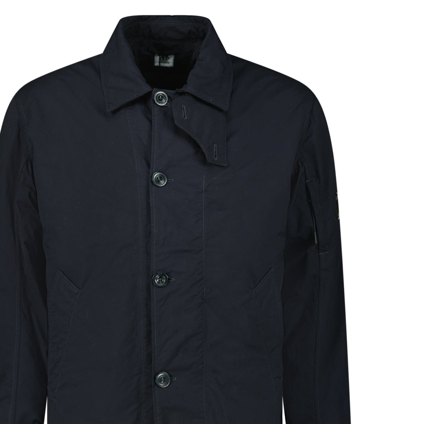CP Company Twill Fishtail Padded Coat in Navy