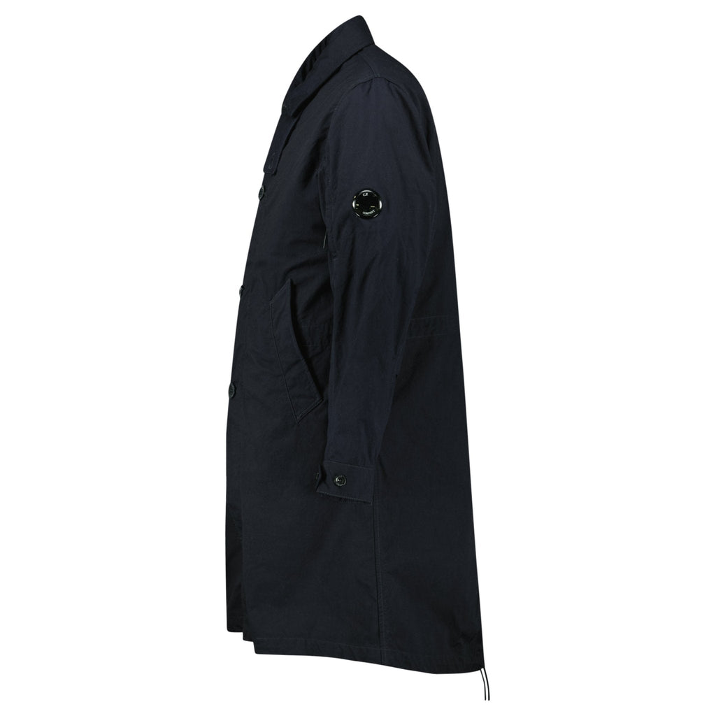 CP Company Twill Fishtail Padded Coat in Navy