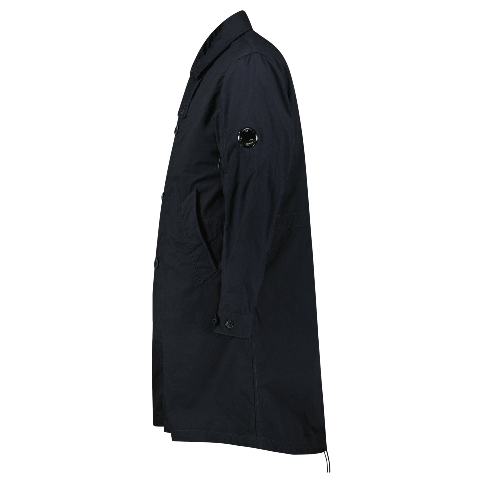 CP Company Twill Fishtail Padded Coat in Navy