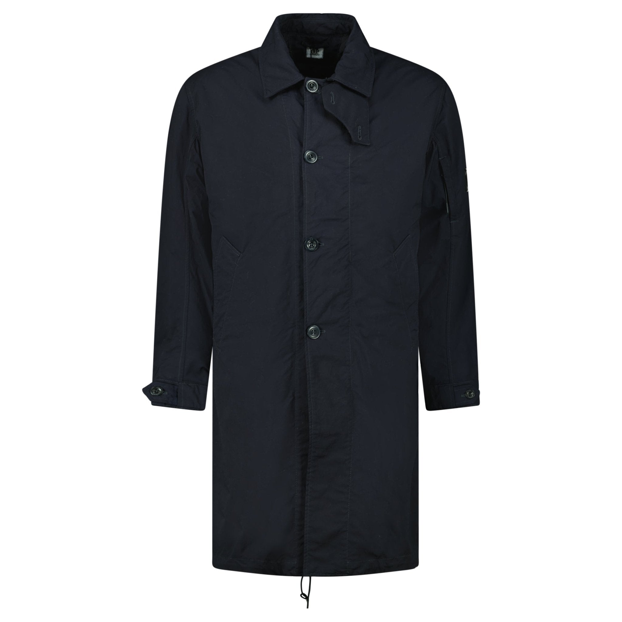 CP Company Twill Fishtail Padded Coat in Navy