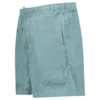 CP Company Eco-Chrome R Logo Embroidery Swim Shorts in Silver Blue