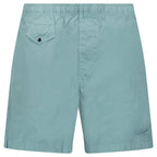 CP Company Eco-Chrome R Logo Embroidery Swim Shorts in Silver Blue