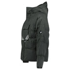 CP Company Eco-Chrome R Mixed Hooded Down Jacket in Dark Shadow