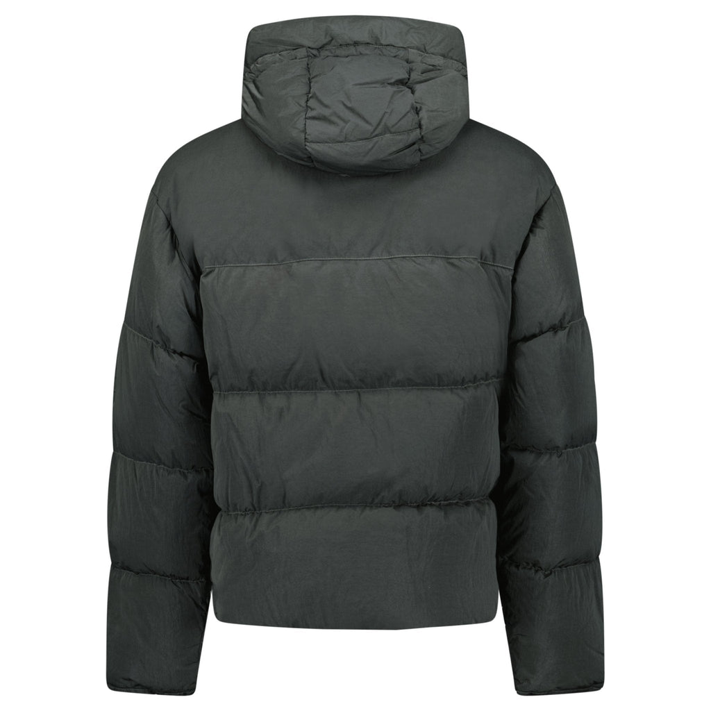 CP Company Eco-Chrome R Mixed Hooded Down Jacket in Dark Shadow