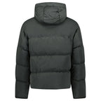 CP Company Eco-Chrome R Mixed Hooded Down Jacket in Dark Shadow