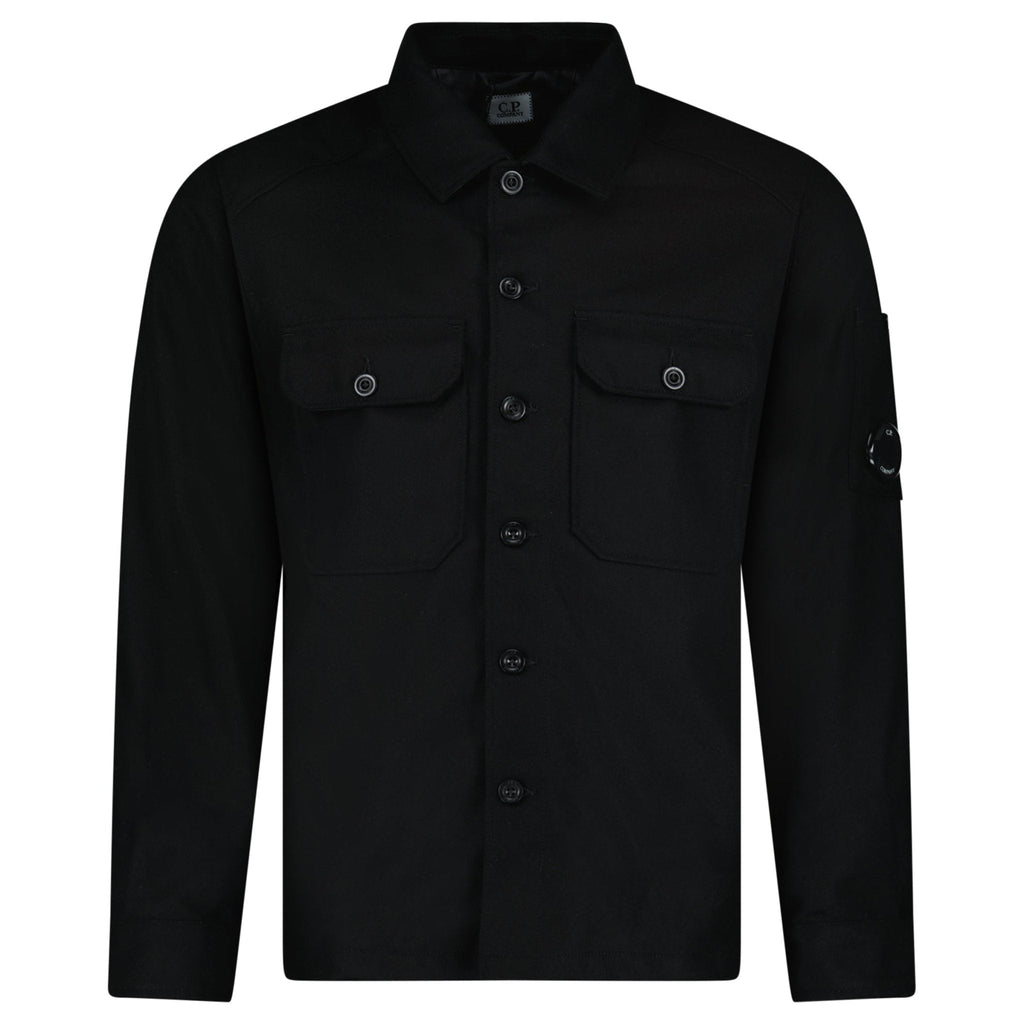 CP Company Felt Lens Overshirt in Black